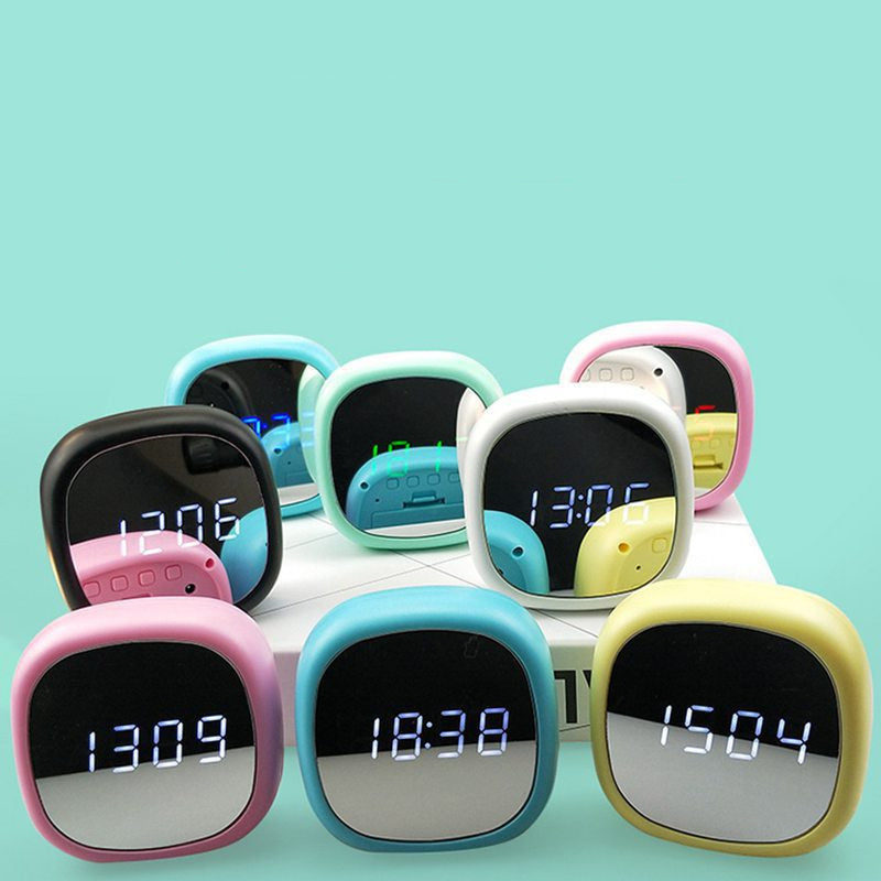 Réveil Enfant 10 ans – Miroir LED Multicolore avec Affichage Digital