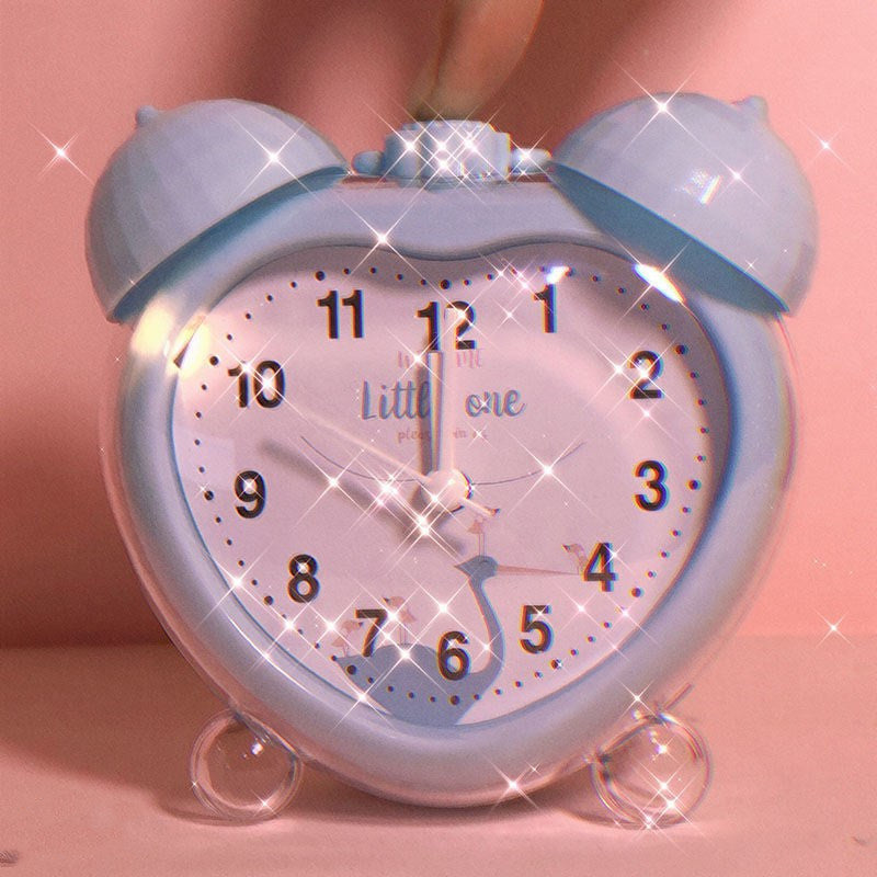 Réveil Enfant 3 ans – Cigogne Bleue avec Double Cloche et Design Classique