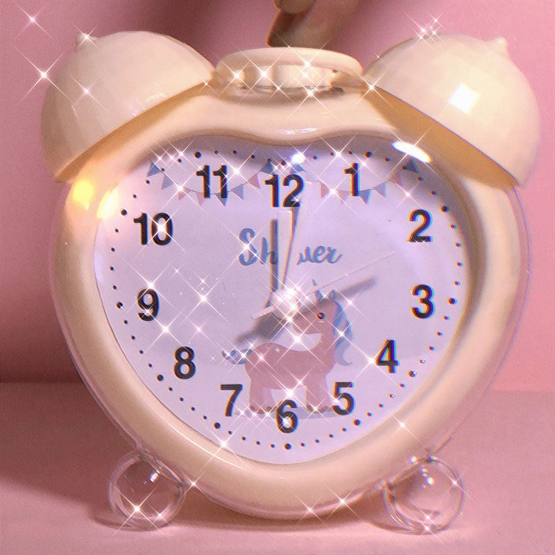 Réveil Enfant 3 ans – Cigogne Bleue avec Double Cloche et Design Classique