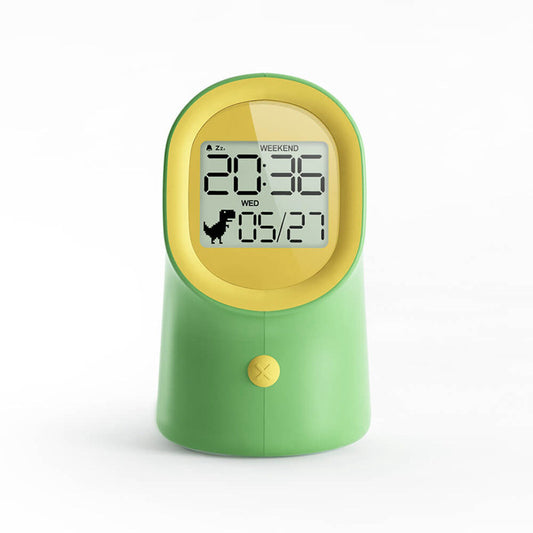 Réveil Enfant 3 ans – Dinosaure Vert Design Simple avec Affichage Digital