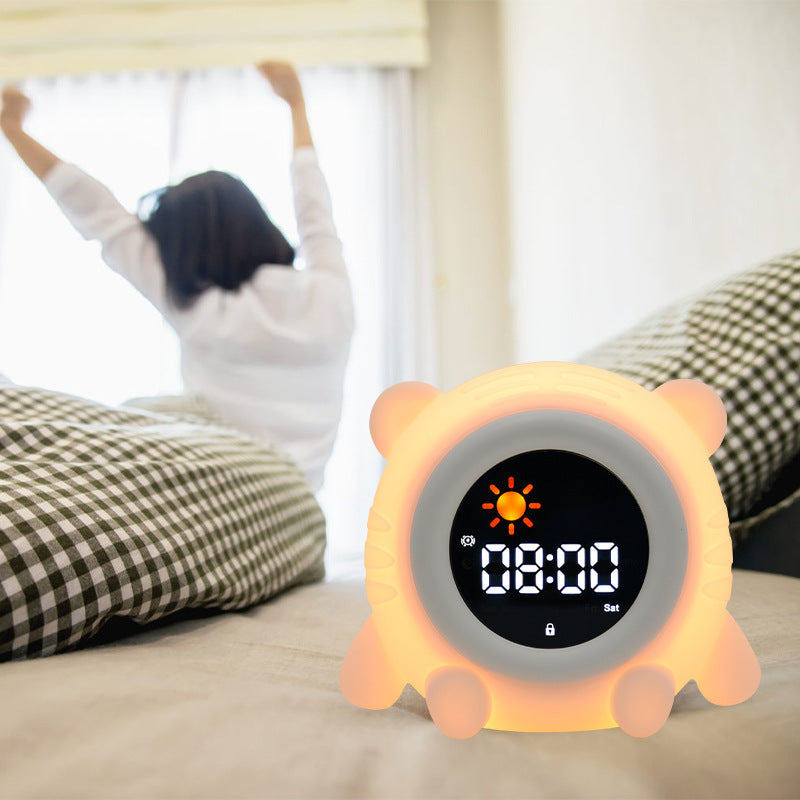 Réveil Enfant 3 ans – Réveil LED Musique Rechargeable avec Veilleuse