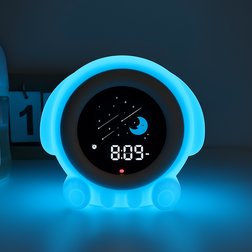 Réveil Enfant 3 ans – Réveil LED Musique Rechargeable avec Veilleuse