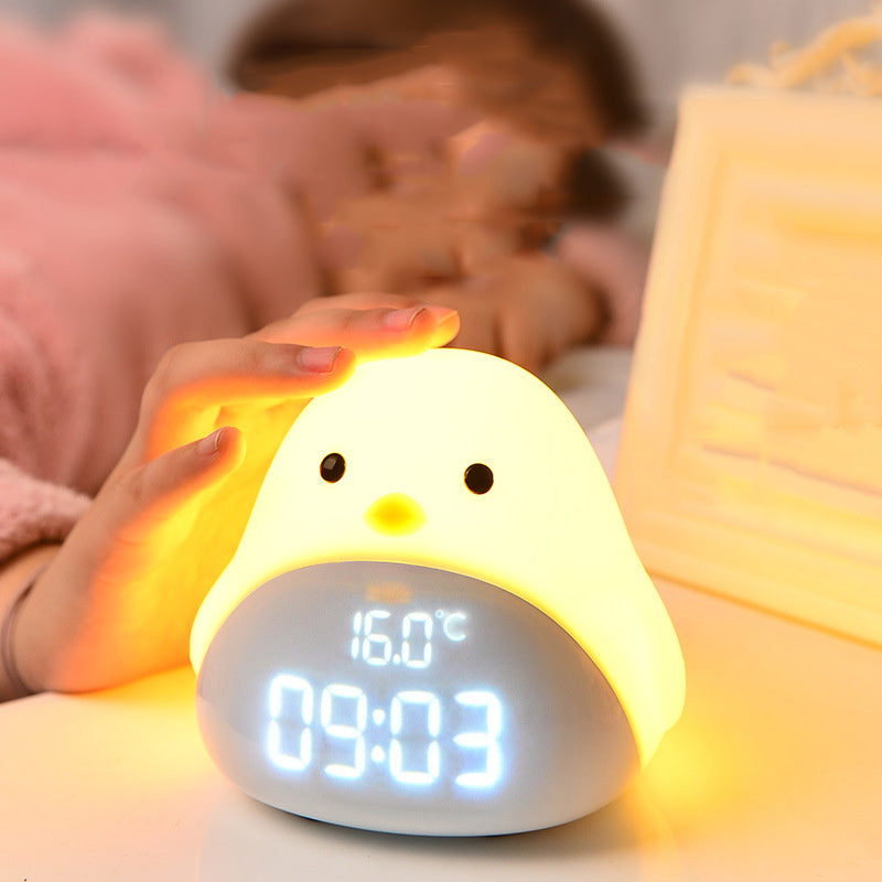 Réveil Enfant 3 Ans Poule LED Lumineux avec Affichage Température