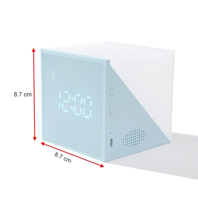 Réveil Enfant 4 ans - Cube LED avec Affichage Numérique