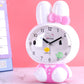 Réveil Enfant 4 Ans – Horloge Lapin Bleu avec Nœud Décoratif