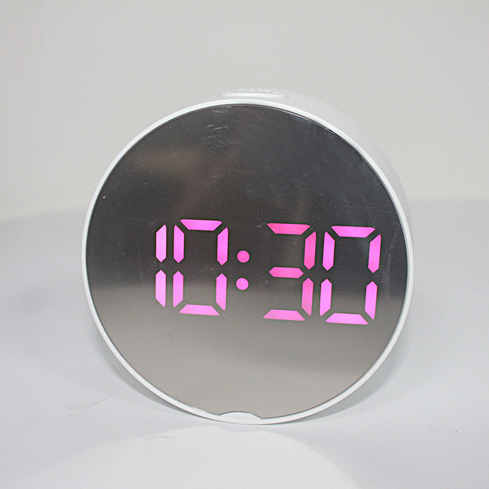 Réveil Enfant 5 ans – Digital LED Rond avec Effet Miroir