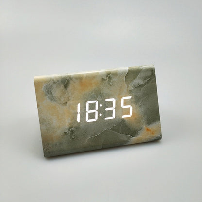 Réveil Enfant 5 ans – Réveil LED Triangle Effet Marbre avec Thermomètre
