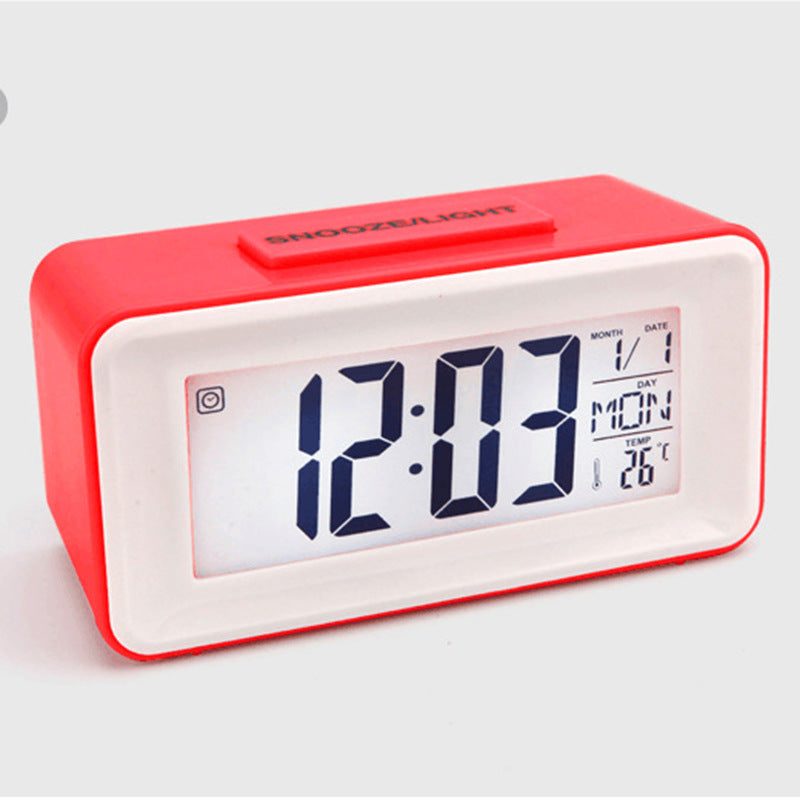 Réveil Enfant 5 ans – Réveil Rectangulaire LCD avec Alarme, Calendrier et Thermomètre