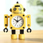 Réveil Enfant 5 ans – Robot Analogique Noir & Jaune avec Alarme
