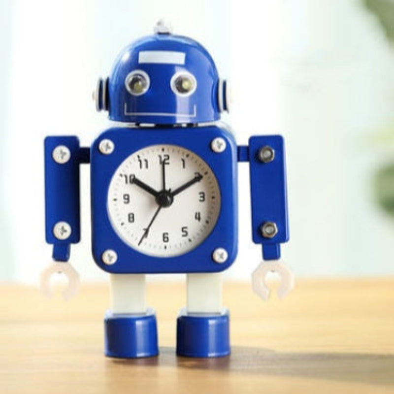 Réveil Enfant 5 ans – Robot Analogique Noir & Jaune avec Alarme