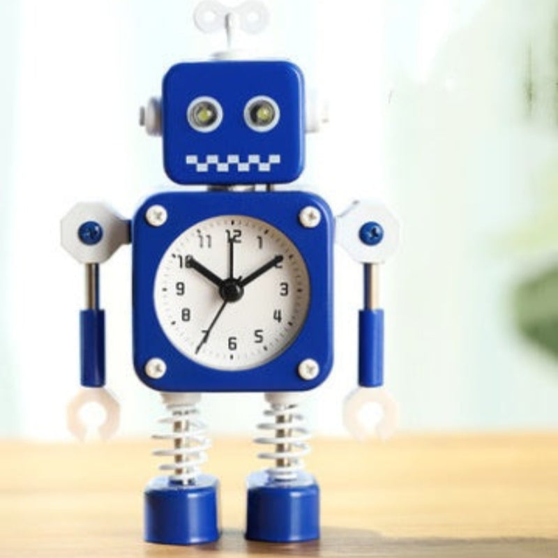 Réveil Enfant 5 ans – Robot Analogique Noir & Jaune avec Alarme