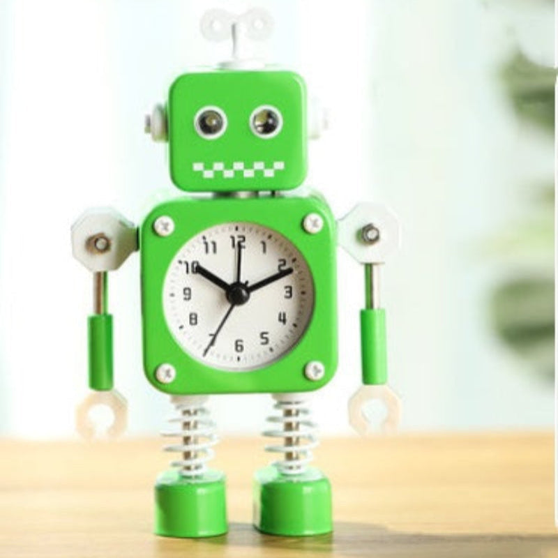 Réveil Enfant 5 ans – Robot Analogique Noir & Jaune avec Alarme