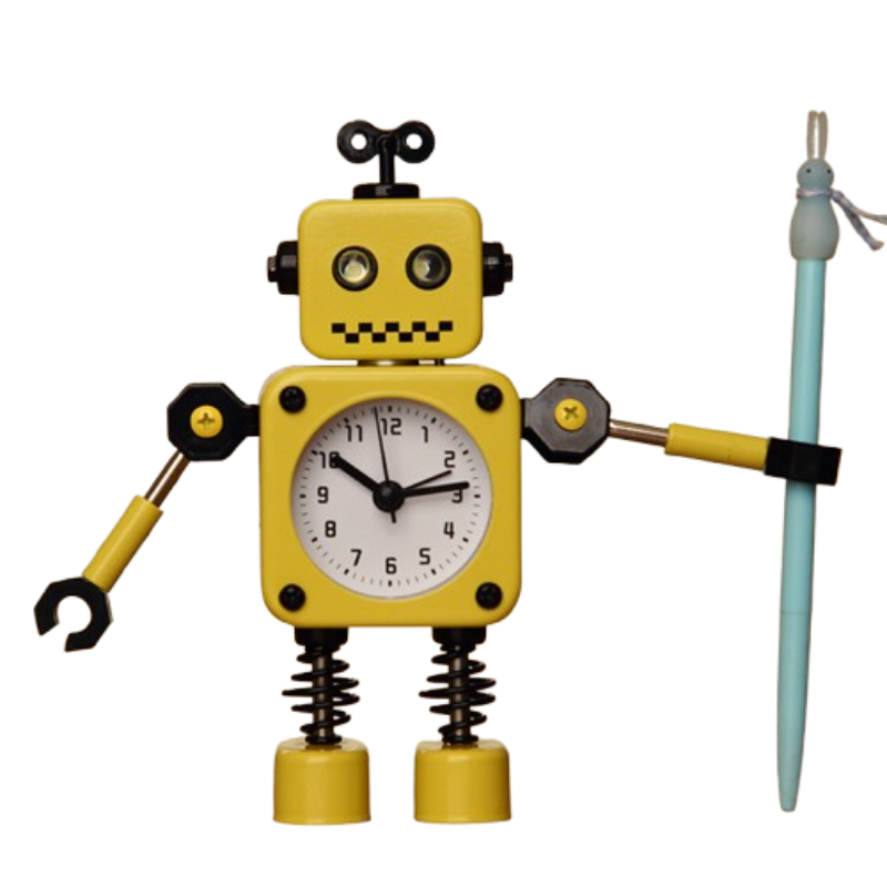 Réveil Enfant 5 ans – Robot Jaune Ludique et Décoratif
