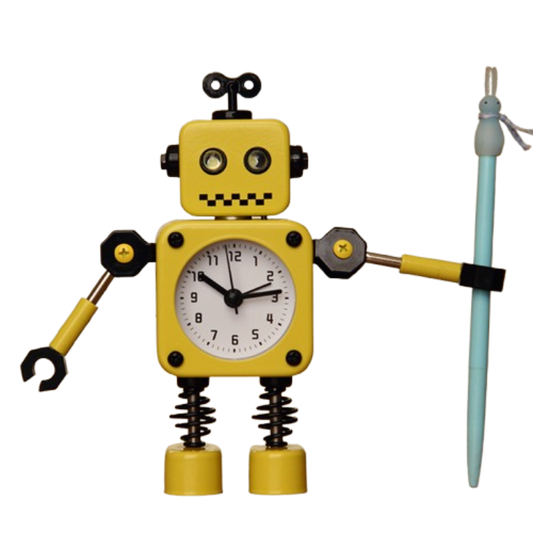 Réveil Enfant 5 ans – Robot Jaune Ludique et Décoratif