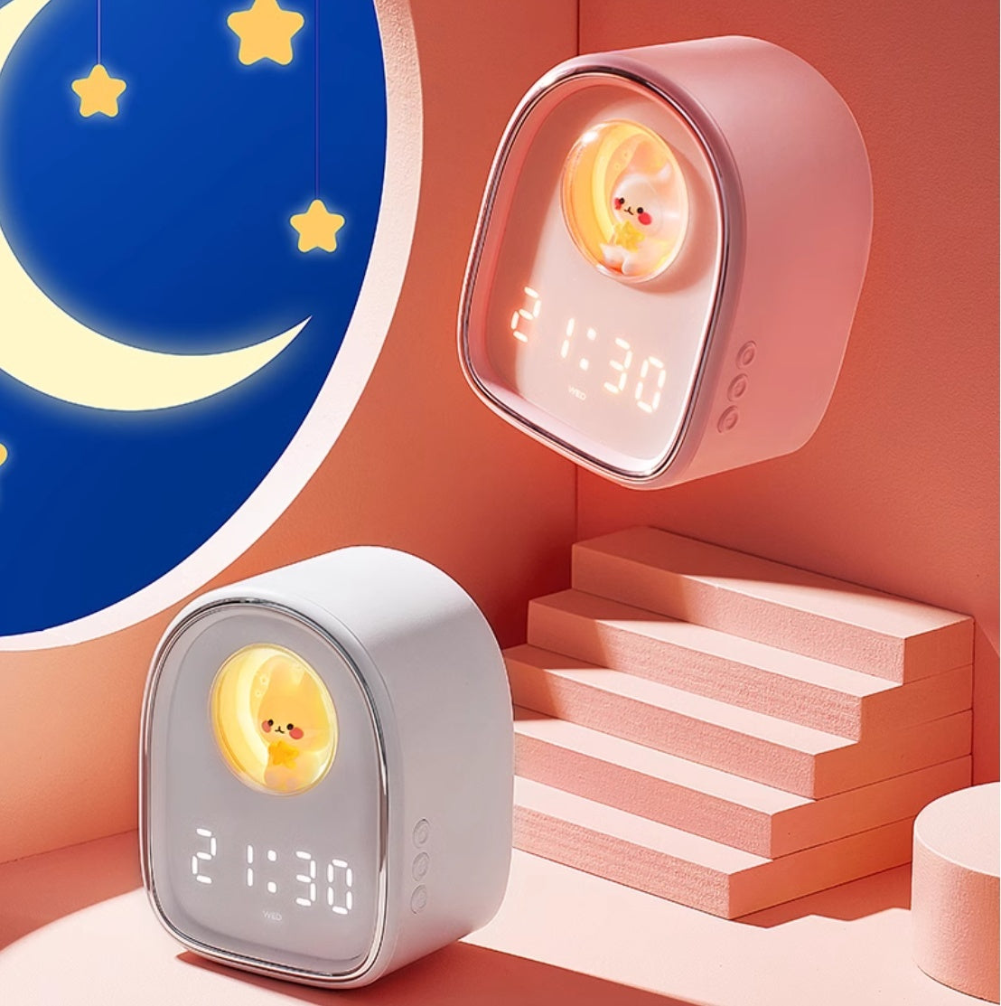 Réveil Enfant 6 ans – Capsule Spatiale LED avec Affichage Digital