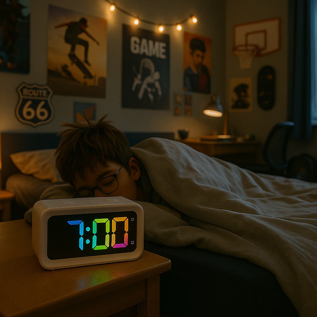 Réveil Enfant 6 ans – LED Digital Multicolore avec Design Moderne