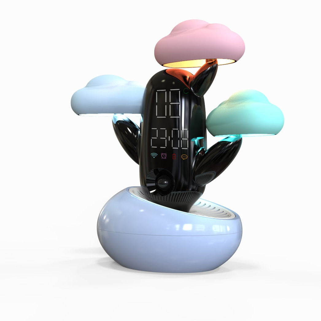 Réveil Enfant 6 ans – LED Nuages Multicolores avec Affichage Digital et Veilleuse