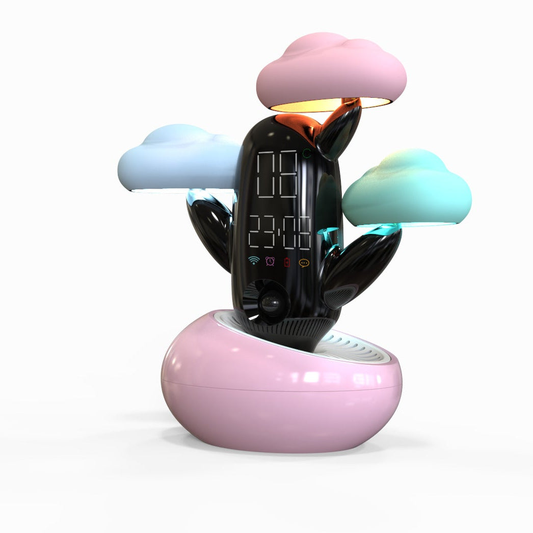 Réveil Enfant 6 ans – LED Nuages Multicolores avec Affichage Digital et Veilleuse