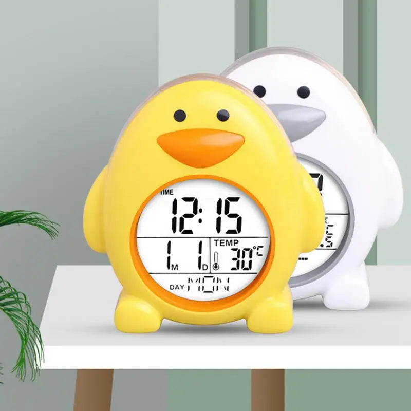 Réveil Enfant 6 ans – Pingouin LED Jaune & Blanc avec Affichage Digital