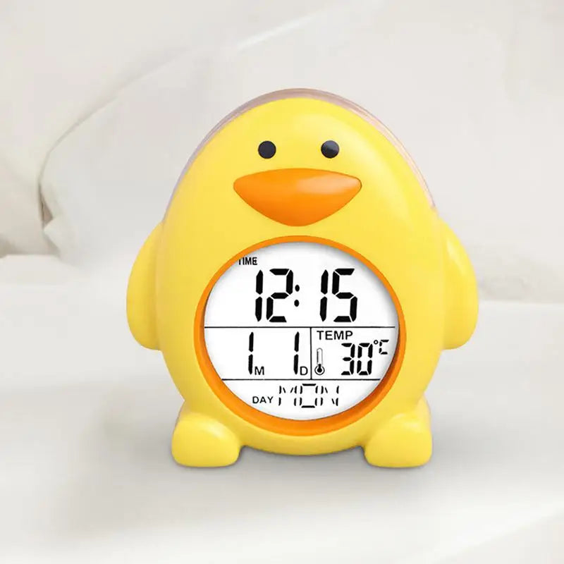 Réveil Enfant 6 ans – Pingouin LED Jaune & Blanc avec Affichage Digital