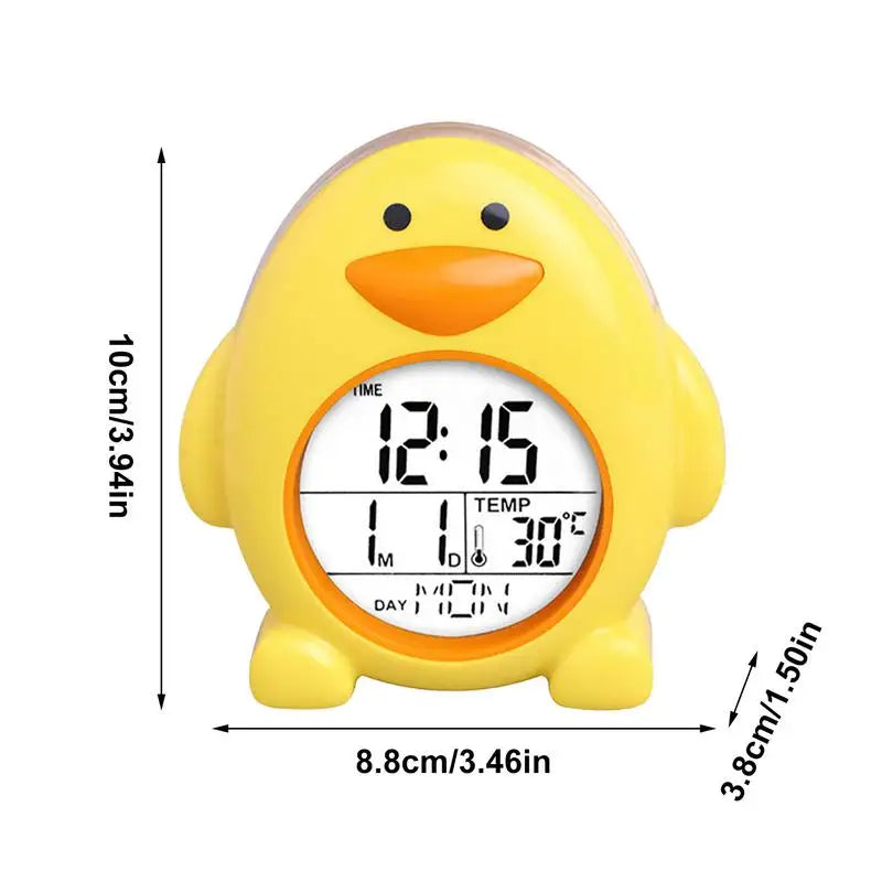 Réveil Enfant 6 ans – Pingouin LED Jaune & Blanc avec Affichage Digital