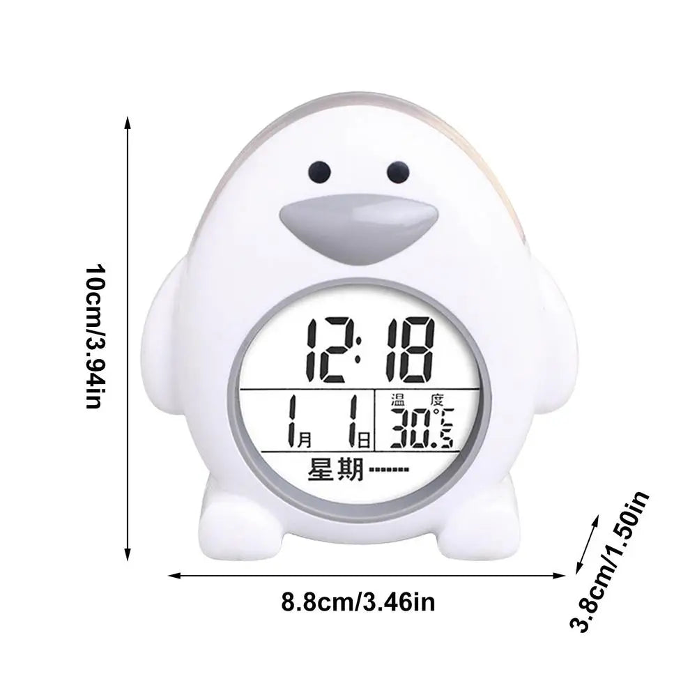Réveil Enfant 6 ans – Pingouin LED Jaune & Blanc avec Affichage Digital