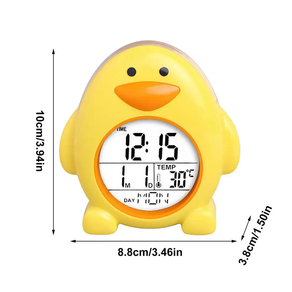 Réveil Enfant 6 ans – Pingouin LED Jaune & Blanc avec Affichage Digital