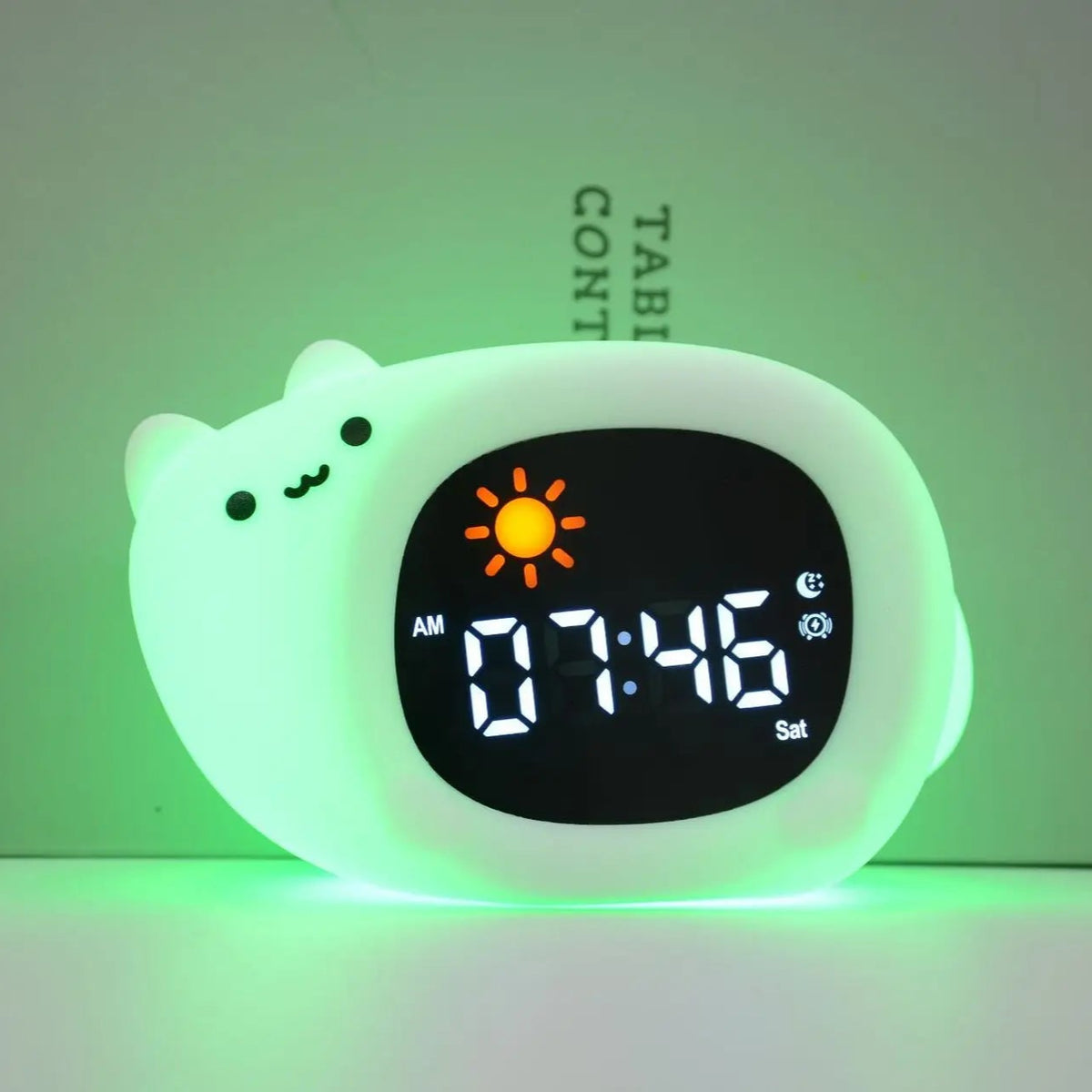 Réveil Enfant Animaux Mignons avec Veilleuse Lumineuse et Affichage Digital