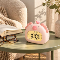 Réveil Enfant Axolotl – LED Digital et Température – Univers éditorial