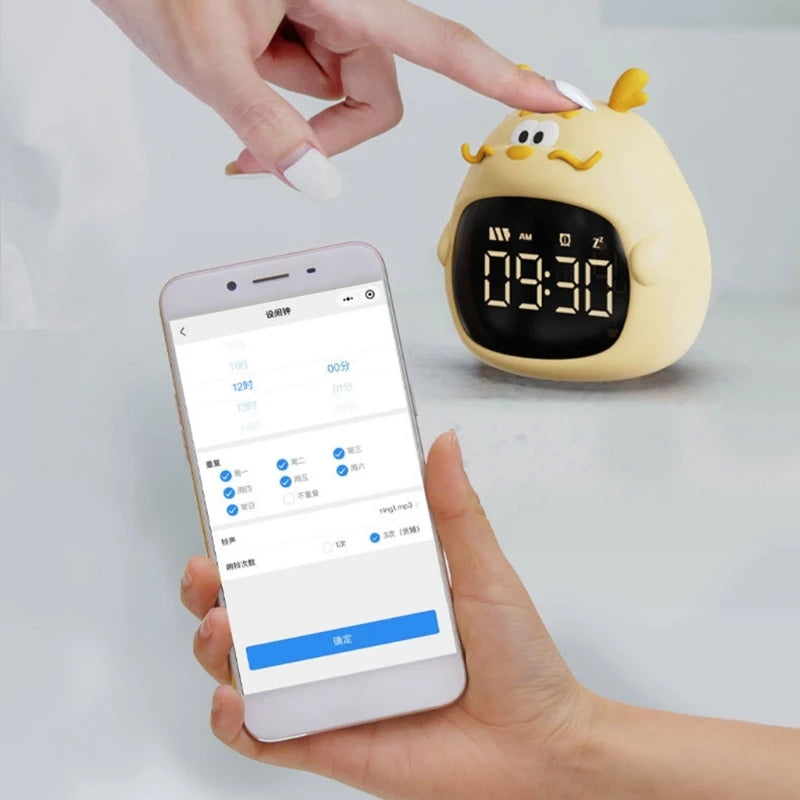 Réveil Enfant Connecté Bluetooth – Design Mignon avec Application Mobile