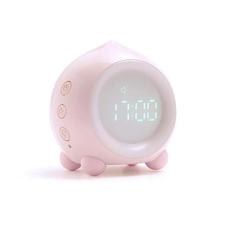 Réveil Enfant Éducatif Veilleuse LED – Affichage Digital, Musiques Douces