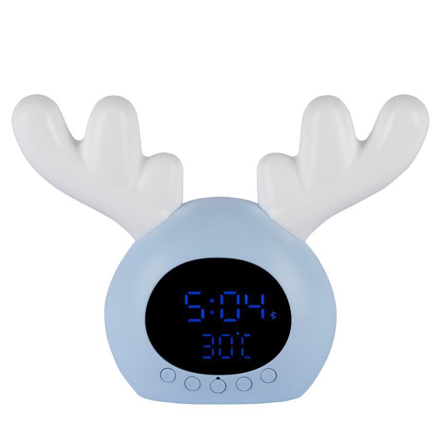 Réveil Enfant 7 ans – LED Rennes avec Bluetooth, Veilleuse et Thermomètre