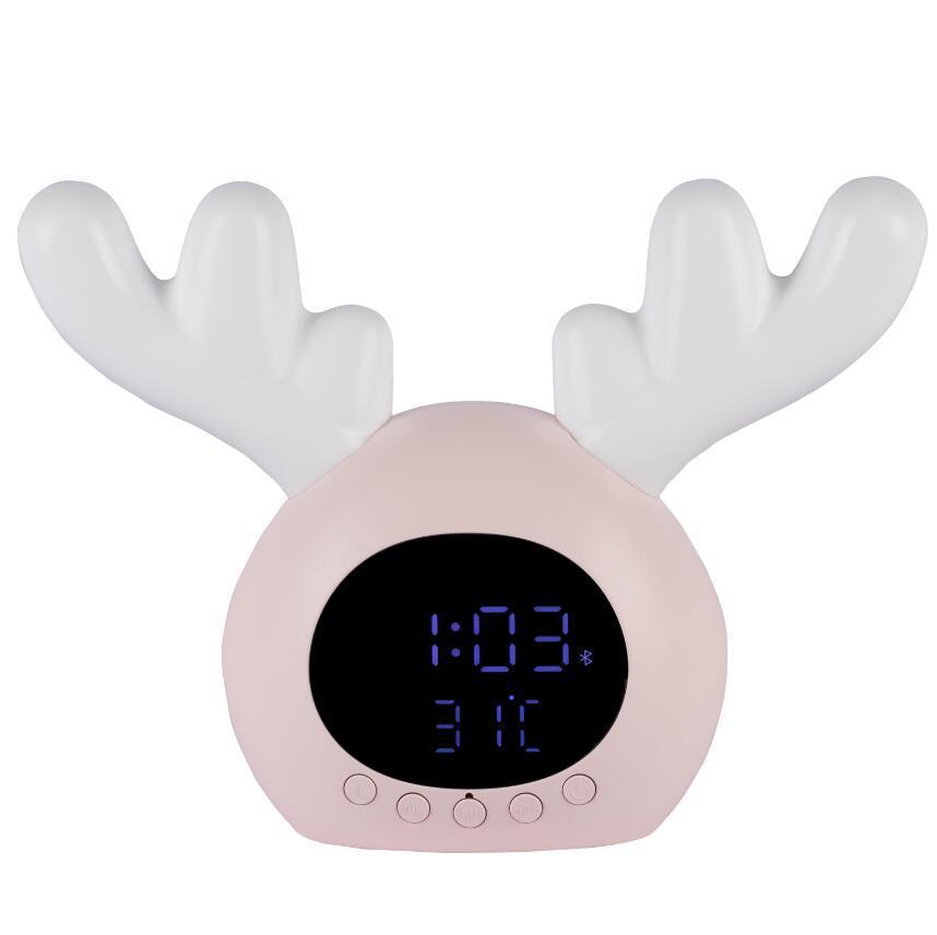 Réveil Enfant 7 ans – LED Rennes avec Bluetooth, Veilleuse et Thermomètre