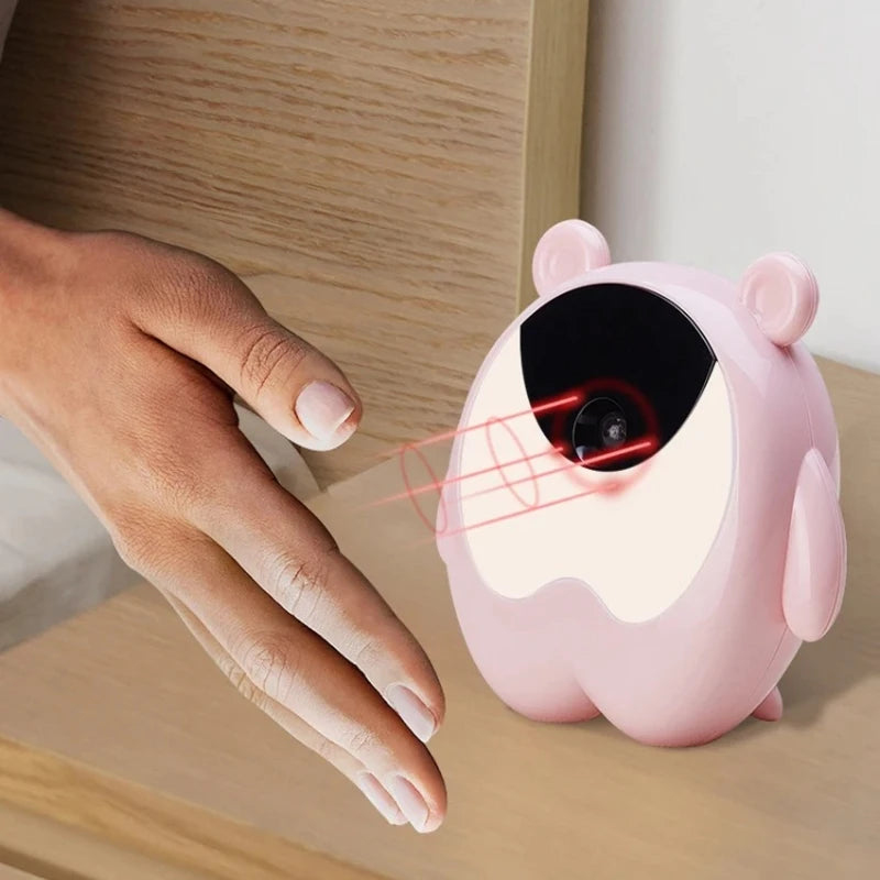 Réveil Enfant Lumineux Ours Rose – Veilleuse et Horloge LED