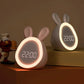 Réveil Lampe de chevet Lapin Enfant LED Veilleuse – Affichage Digital HD