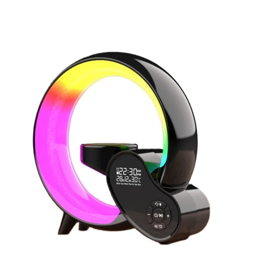 Réveil Lampe de Chevet LED Multicolore avec Affichage Digital et Bluetooth