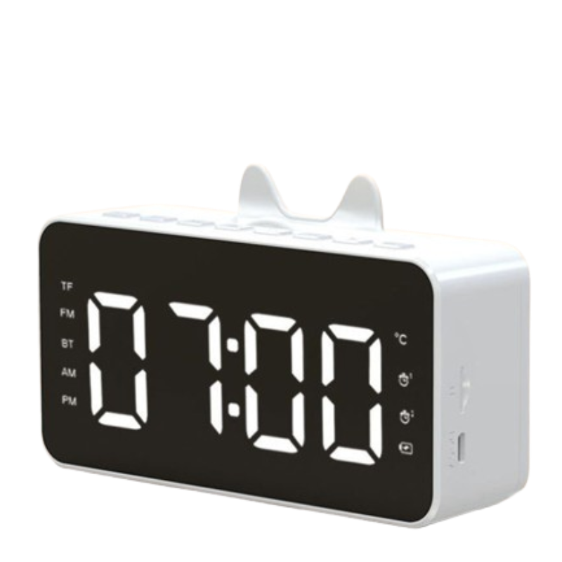 Réveil Lapin Digital LED avec Oreilles – Grand Affichage et Fonction Bluetooth