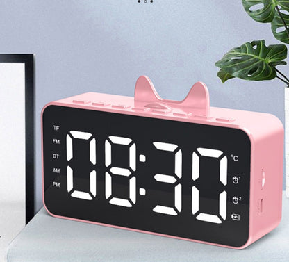 Réveil Lapin Digital LED avec Oreilles – Grand Affichage et Fonction Bluetooth