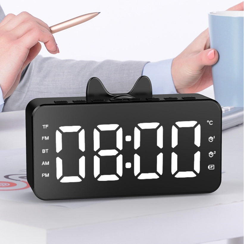 Réveil Lapin Digital LED avec Oreilles – Grand Affichage et Fonction Bluetooth