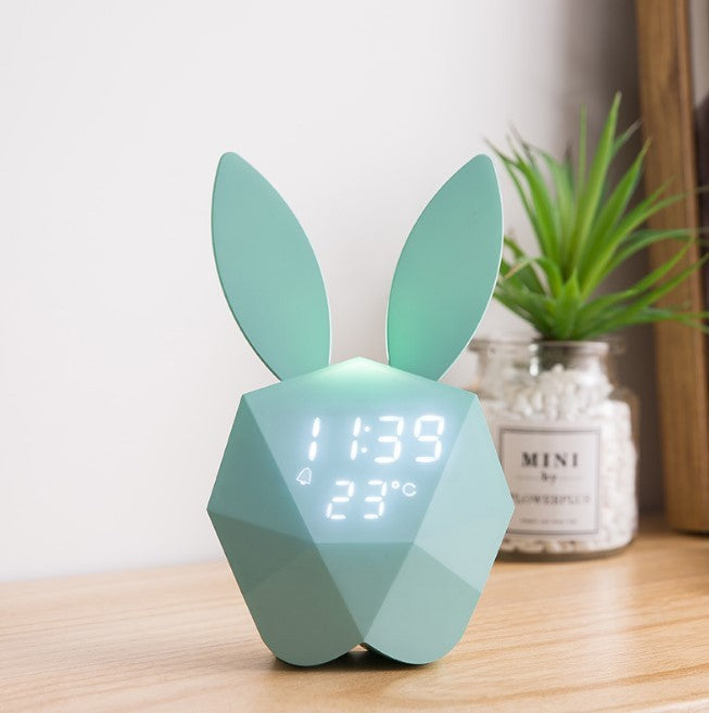 Réveil Lapin Enfant  LED – Affichage Digital Température et Heure