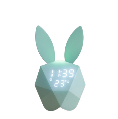 Réveil Lapin Enfant  LED – Affichage Digital Température et Heure