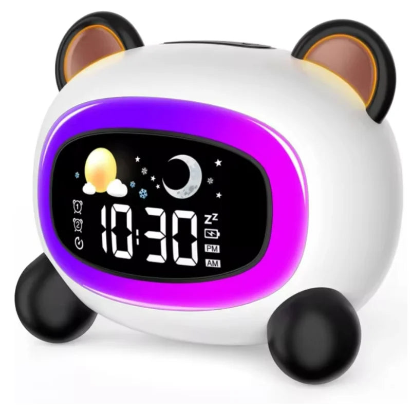 Réveil Lapin Enfant Lumineux avec Veilleuse LED et Entraîneur de Sommeil