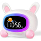 Réveil Lapin Enfant Lumineux avec Veilleuse LED et Entraîneur de Sommeil