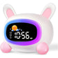 Réveil Lapin Enfant Lumineux avec Veilleuse LED et Entraîneur de Sommeil