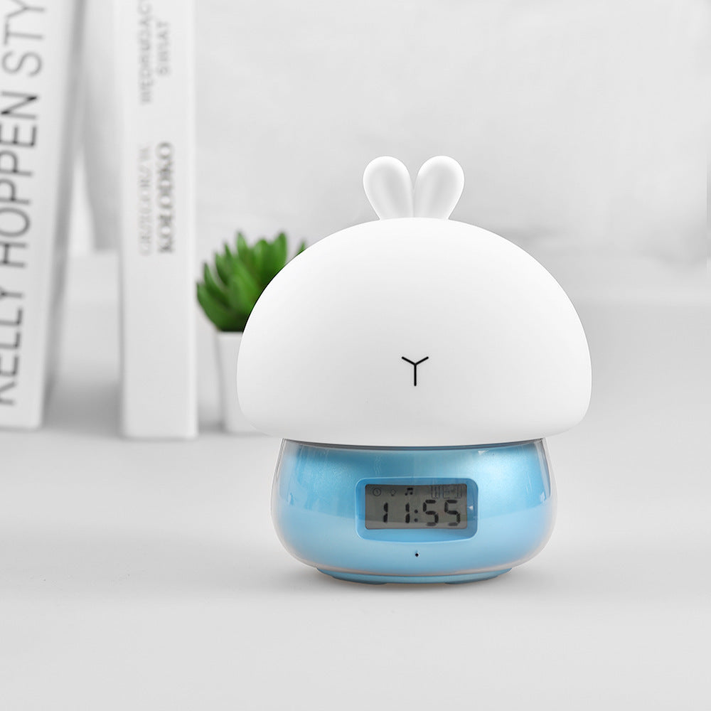Réveil Lapin LED avec Affichage Digital et Veilleuse Colorée – Design Mignon