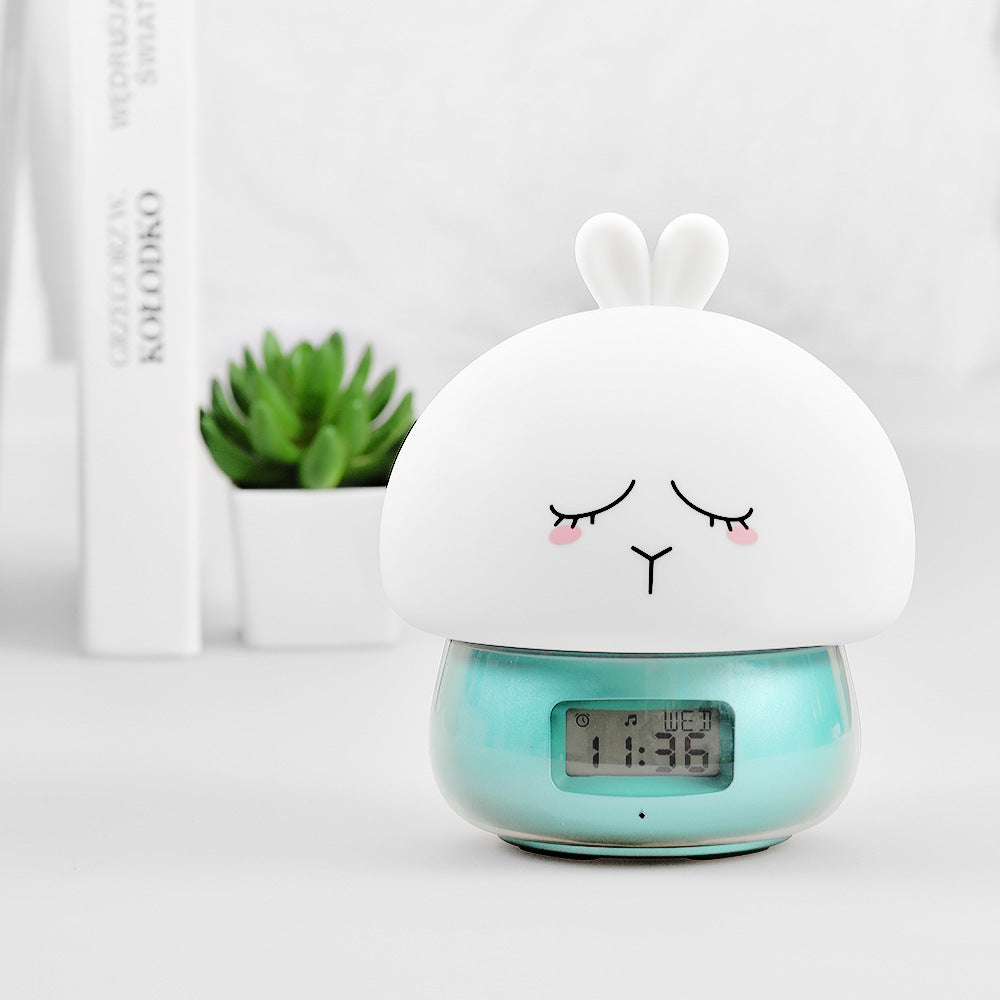 Réveil Lapin LED avec Affichage Digital et Veilleuse Colorée – Design Mignon