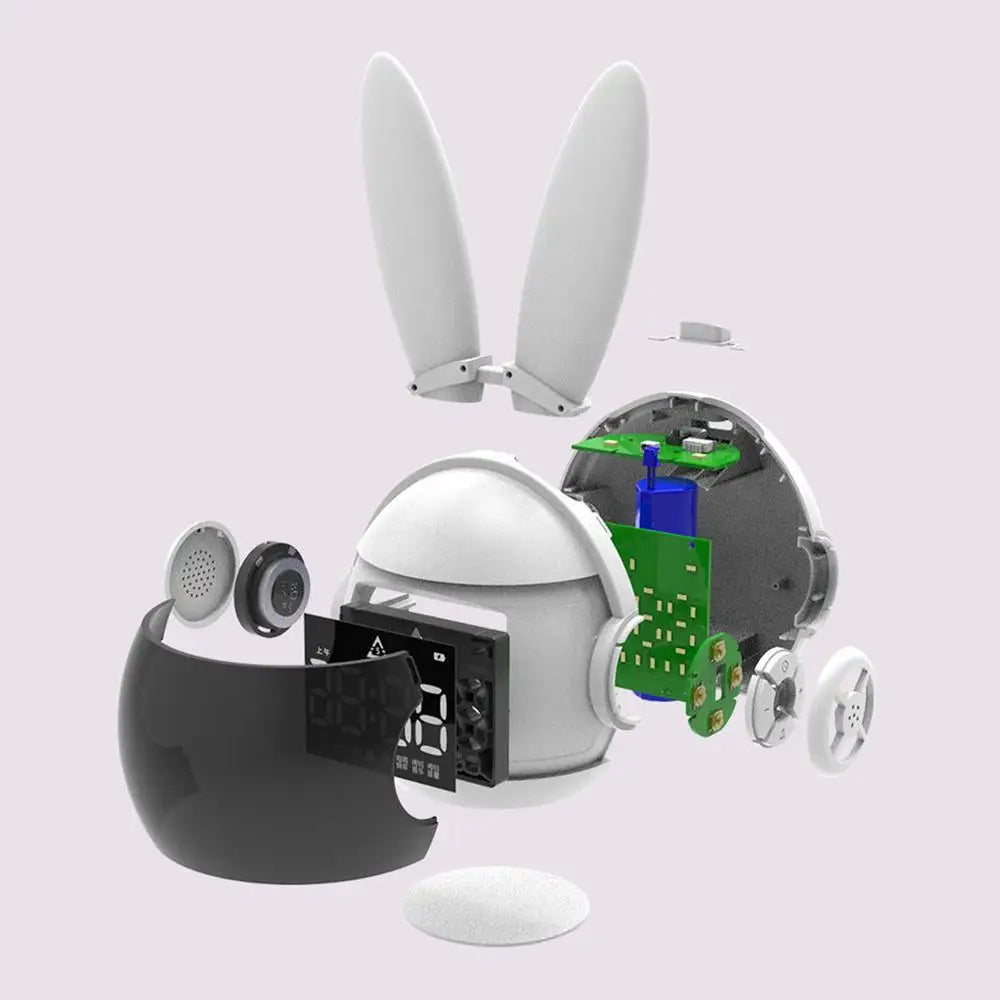 Réveil Lapin LED Enfant avec Oreilles Lumineuses Multicolores