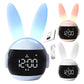 Réveil Lapin LED Enfant avec Oreilles Lumineuses Multicolores