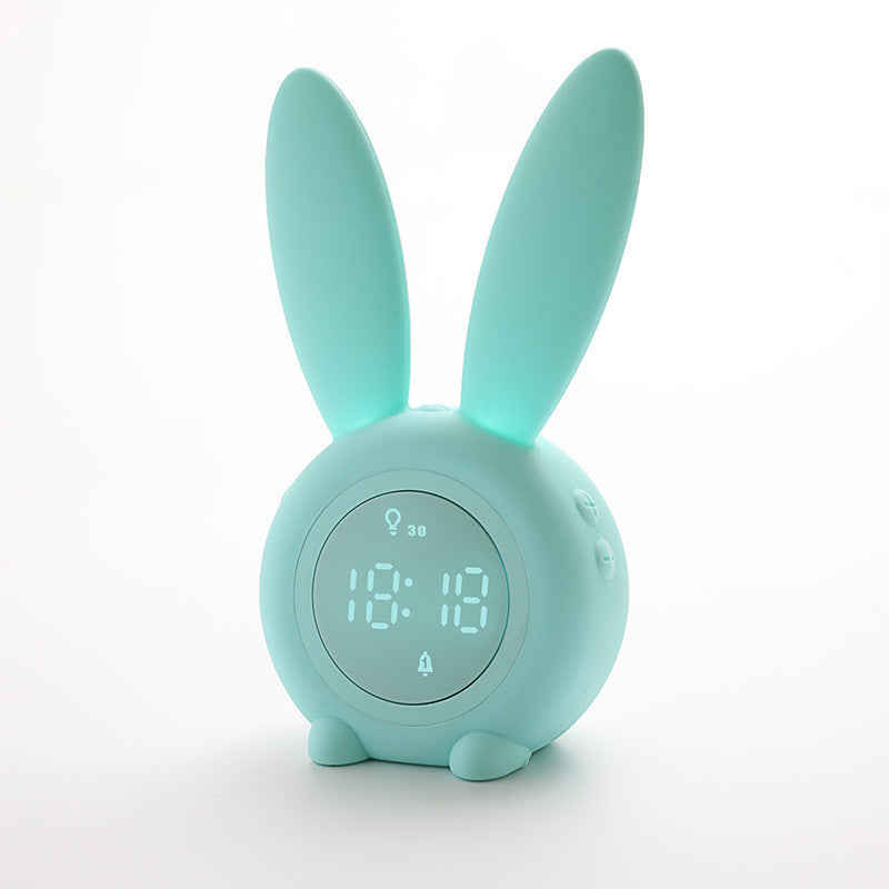 Réveil Lapin LED avec Grandes Oreilles – Affichage Digital Moderne