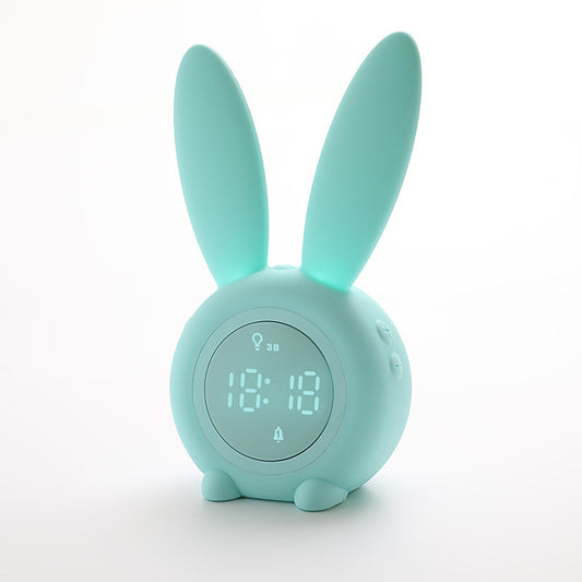 Réveil Lapin LED avec Grandes Oreilles – Affichage Digital Moderne